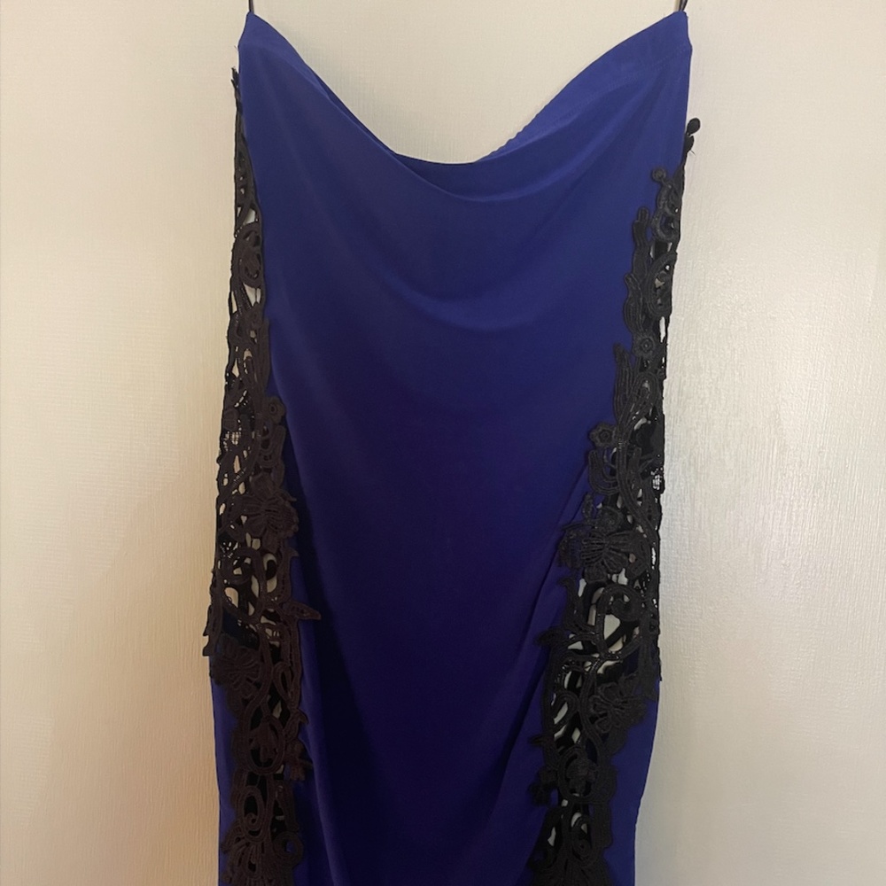 Sexy Blue Strapless Dress